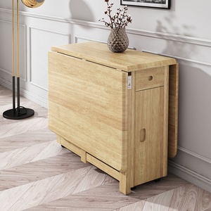 Functionele Moderne Stijl Burlywood Opslag Tafel Vouwen Houten Eettafel - Product Image 3