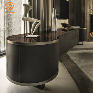 Soporte de mármol marrón moderno para <span class=keywords><strong>tv</strong></span>, mueble de sala de estar, armario de almacenamiento con cajones, personalizado de Fábrica de foshan - Product Image 4