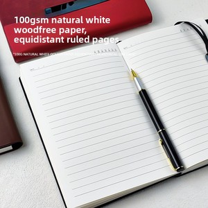 Carnet d'affaires haut de gamme avec couverture à trois plis cousue, logo personnalisé, journal de réunion de bureau, 100 feuilles, cadeau premium - Product Image 4
