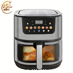 Friteuse à air numérique à double chauffage (haut et bas) de 8L, 10L, 12L, 15 litres avec fenêtre visible et écran couleur – Appareil de cuisine - Product Image 1