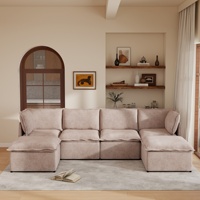 VOXHOME Canapé modulaire en forme de L au design minimaliste italien moderne, ensemble de meubles pour salons et appartements