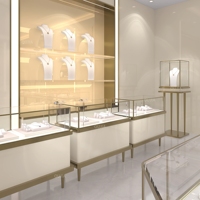 Comptoir de présentation de bijoux pour centre commercial, vitrine de magasin, meuble de présentation, armoire en verre, kiosque à bijoux, design de décoration