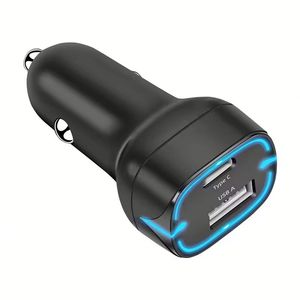 ที่ชาร์จในรถแบบเร็ว USB 38W 3A Type C อะแดปเตอร์ชาร์จเร็วสำหรับโทรศัพท์15 16 PRO MAX - Product Image 1