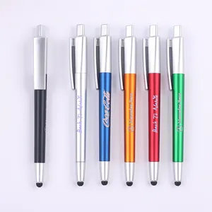 Tùy Chỉnh Logo Khuyến Mại Văn Phòng Phẩm Stylus Màn Hình Cảm Ứng Hộp Ánh Sáng Bút Bi Bút