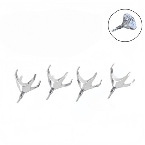 Titanium Steel Stud <b>Earring</b> Holder Claw Setting Zircon Tractor Unisex Everyday Wear Accessory - Product Image 5
