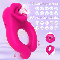 Stimulateur clitoridien à succion et léchage, anneau pénien pour éjaculation retardée, masseur clitoridien, jouet sexuel érotique pour couples