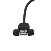 Câble d'extension USB 2.0 mâle coudé à gauche vers USB femelle à montage sur panneau