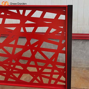 Red Laser Cut Eco-Friendly Durable Privacy Garden Screen Portable Corten Steel Metal Fence Panel for Outdoor Safety <b>Fencing</b> - Product Image 6