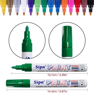 Pennarello Permanente Sipa SP130 per Esterni, <span class=keywords><strong>15</strong></span> Colori, Punta Media 3.0mm, Alta Visibilità, per Qualsiasi Superficie - Product Image 2