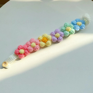 Collier-laisse <span class=keywords><strong>en</strong></span> tricot ajustable fait main <span class=keywords><strong>en</strong></span> laine au crochet avec fleur pour chats et petits chiens – Adorable collier de Noël - Product Image 5