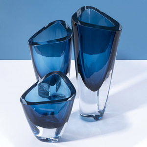 Jarrón de Vidrio de Murano Marrón Soplado a Mano de Diseño Moderno de Estilo Nórdico Europeo, Accesorios para el Hogar, Decoración de Mesa - Product Image 2