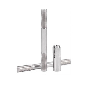304 Roestvrijstalen Dubbele Eindbout Met Druppel In Anker Met Lip M6m8m10m12 Halve Draad - Product Image 4