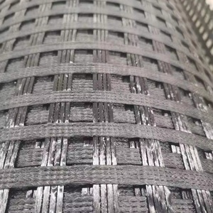 100kn Polyester geogrid cho nền tảng đất ổn định nhựa Địa Lý lưới mặt đất ổn định giữ lại tường đường gia cố - Product Image 5