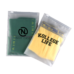 Bolsa de Polietileno Transparente Esmerilada de Alta Calidad con Cierre de Cremallera y Logotipo Personalizado para Empacar Ropa Interior, Zapatos y Calcetines - Product Image 1