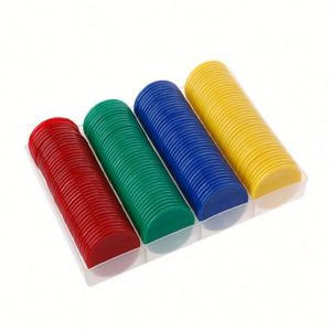 Ensemble de jetons de poker en plastique écologiques de haute qualité personnalisés sans valeur nominale pour casino et jeux de société - Product Image 5