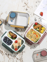 Boîte à lunch pour étudiants, idéale pour la rentrée scolaire, compatible micro-ondes, boîte à lunch bento réutilisable avec compartiment pour sauce
