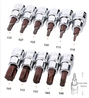 Jeu de douilles à embout carré CH 3/8 pouce, embout Torx T30, finition polie, pour usage automobile et industriel