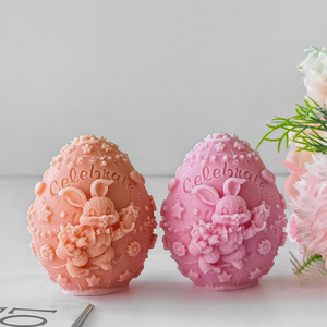 FRHY DIY Animal-shaped Creative <b>Candles</b> Easter Bunny and Egg Aromatherapy <b>Candle</b> Soy Wax Essential Oil Scented <b>Candle</b> - Product Image 6