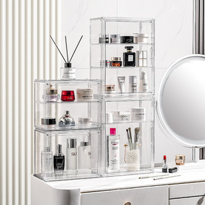 Ying Xin Transparent Cosmetic Storage Box 20-35L <b>Wall</b> Mounted Rectangular <b>Display</b> <b>Case</b> for Figurines - Product Image 4