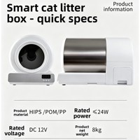 Aplikasi Pembersih Kotak Pasir Kucing Otomatis Pintar dengan Kontrol Jarak Jauh, Anti Bau, Multifungsi, Bahan Stainless Steel HIPS PP POM