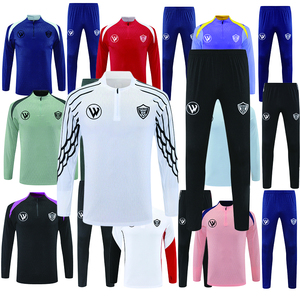 Nuove Tute <span class=keywords><strong>da</strong></span> Allenamento <span class=keywords><strong>Calcio</strong></span> Personalizzate 2526 <span class=keywords><strong>da</strong></span> <span class=keywords><strong>Uomo</strong></span>, Uniformi con Mezza Zip, Tute Sportive a Maniche Lunghe, Kit Sportivi - Product Image 1
