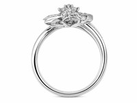 Bague en or 18 carats avec diamant naturel en forme de croix et d'étoile, dernière mode pour femmes, bague de fiançailles et de promesse en diamant