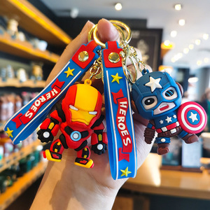 <span class=keywords><strong>Porte</strong></span>-<span class=keywords><strong>clés</strong></span> en gel de silicone 3D Anime, best-seller, Spider-Man, Iron Man, Hulk, cadeau d'affaires, non toxique, emballé individuellement - Product Image 1