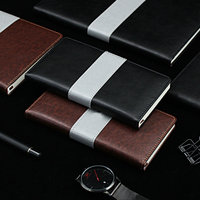 Mémo vie planificateur en cuir noir, 9 pièces, adapté pour planificateur à la bénitier, page blanches, Premium, boîte cadeau, pour Journal, agenda