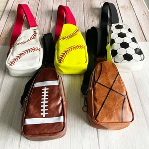 Женские винтажные сумки-слинги для регби с принтом бейсбола софтбола для спорта