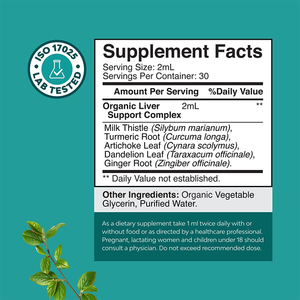 Gouttes liquides détoxifiantes et purifiantes pour le foie, formule à base de plantes 5 en 1, marque privée OEM, avec chardon-Marie, <span class=keywords><strong>curcuma</strong></span>, artichaut et pissenlit - Product Image 6
