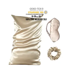 Wholesale 22 Momme 100% Pure Mulberry Silk Pillow Case Oeko-tex Silk pillowcases for Sale