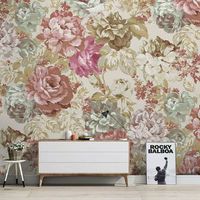 Tissu mural décoratif rétro de luxe léger français, personnalisé en usine, nouveau, papier peint pour mur de fond de télévision, chambre et mur de canapé