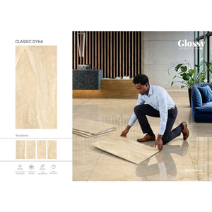 Vistaar Dayton Crema Polished Glazed Porcelain Tiles 600x1200mm 60x120cm Marble Look Floor <b>Wall</b> Tile - Product Image 5