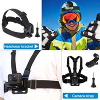 Kit d'accessoires universel 50 en 1 pour caméra d'action GoPro Hero DJI Osmo 6 Insta360 Supports Sangles Sports de plein air Vlogging Cyclisme