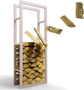 ชั้นวางท่อนไม้เหล็กสำหรับเก็บไม้กลางแจ้ง/ในร่ม - Product Image 3