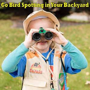 Juguete de exploración de la naturaleza para niños y niñas, paquete de captura de insectos. Safari Vest & Hat disfraz, prismáticos, pinzas, lupa - Product Image 4