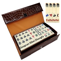 Fichas de Mahjong Minimalistas de Melamina Medianas de Hong Kong, Taiwán, Vietnam y Singapur, 20 mm, Multicolores, Enrolladas a Mano, 160 Piezas, para 4 Jugadores