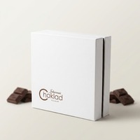Fabricant de boîtes rigides en carton chocolaté avec doublure marron personnalisée, couvercle et base pour emballages cadeaux