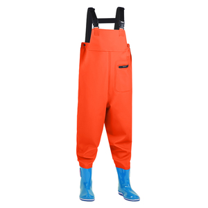 Pantalon de pêche en wader pour l'extérieur, imperméable, résistant à l'usure, <span class=keywords><strong>bottes</strong></span> en PVC, personnalisable OEM, tissu tricoté en polyester respirant - Product Image 2