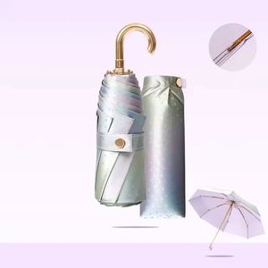 Paraguas Plegable de Cinco Pliegues de Alta Calidad con Diseño de Estrella Mágica de Colores, Anti-UV, con Mango de Aleación, Ideal para Regalos Empresariales y Publicidad - Product Image 1