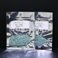 1mm à 2.5mm vente en gros de pierres de mêlée moissanite bleu vert rond taille brillante pierres de moissanite en vrac pour bijoux de mode