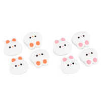 Emblème de voiture extérieur personnalisé sur mesure en silicone souple 3D en relief, forme lapin multicolore, étanche, OEM