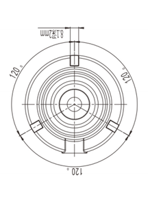 202 630A อีพ็อกซี่เรซินฉนวนบิสบุชชิ่งแรงดันสูงฉนวนสวิตช์เกียร์สำหรับ SF6บูช - Product Image 3