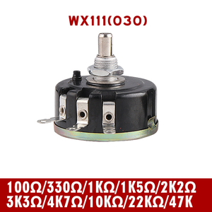 Wx111 (030) có thể điều chỉnh <span class=keywords><strong>3W</strong></span> 1 lần lượt quanh co chiết 1K-10k phạm vi 22K 47K 5% biến trở sản phẩm <span class=keywords><strong>ROTARY</strong></span> Chiết - Product Image 6