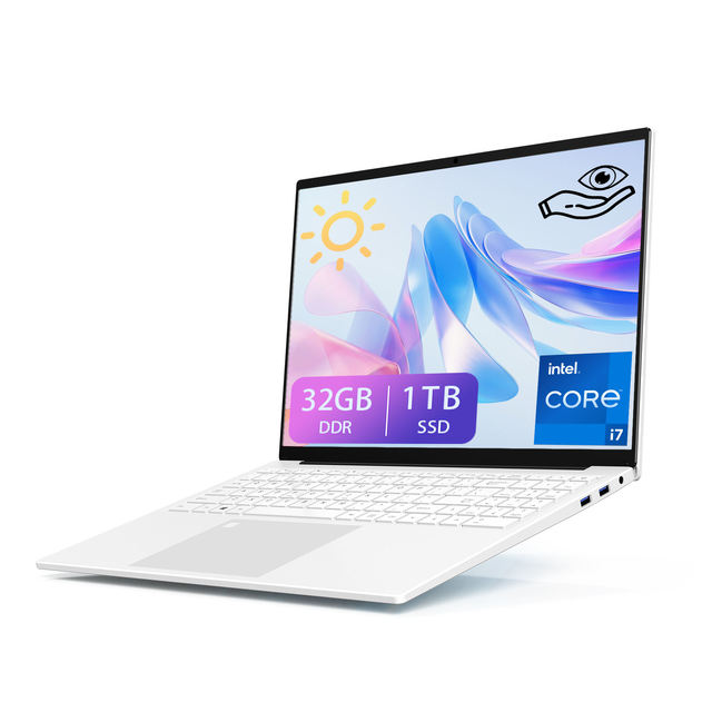 Factory Wholesale 16.1" Intel Core I7 Windows 11 IPS Display SSD 18-20mm Lightweight 1.78kg Multi-Color Options Business Laptops