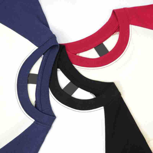 Camiseta Retro de Dos Tonos, 100% Algodón, 240G, Cuello Redondo, Corte Holgado, para Parejas, Manga Corta, para Uso Diario en Verano - Product Image 5