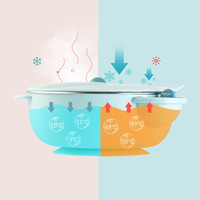 Boîte à lunch isotherme pour enfants en acier inoxydable sans BPA, avec base à ventouse, emballage alimentaire portable et réutilisable