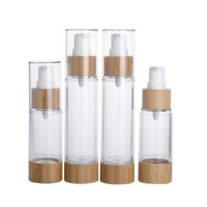 Biodegradável Bambu Cosméticos Embalagem 15ml 30ml 50ml Airless Loção Bomba Garrafa Flacon Pompe Sans air - Product Image 4