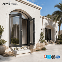 Ventanas de Aluminio con Rotura de Puente Térmico AMJCustom, Apertura Interior, Vidrio Templado, Ventana Abatible Arqueada