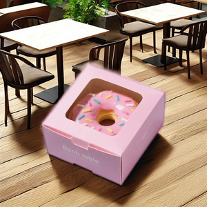 Customized <strong>Cake</strong> <strong>Box</strong> <strong>Cake</strong> Packaging Container Food <strong>Paper</strong> <strong>Box</strong> Slice <strong>Cake</strong> <strong>Box</strong> with Handle and PVC Window - Product Image 5